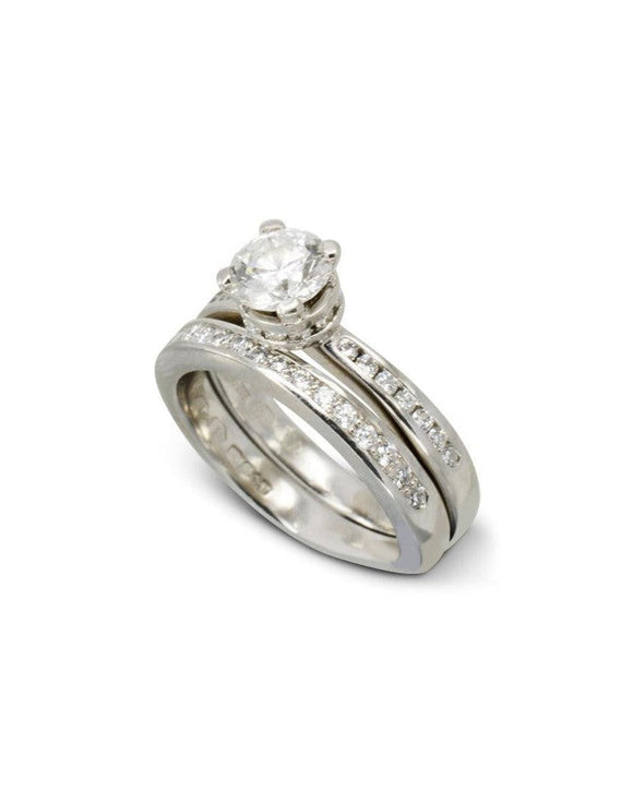 Channel Set Diamond Eternity and Wedding Band Ring Pruden and Smith