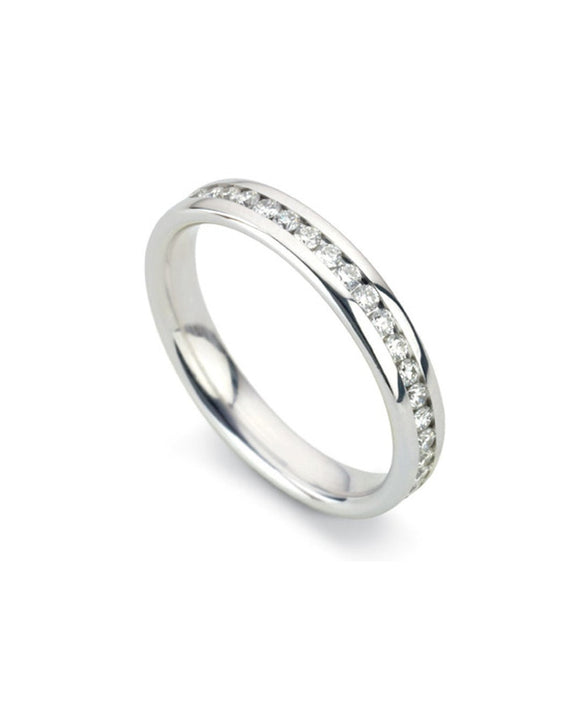 Channel Set Diamond Full Eternity Ring Ring Pruden and Smith