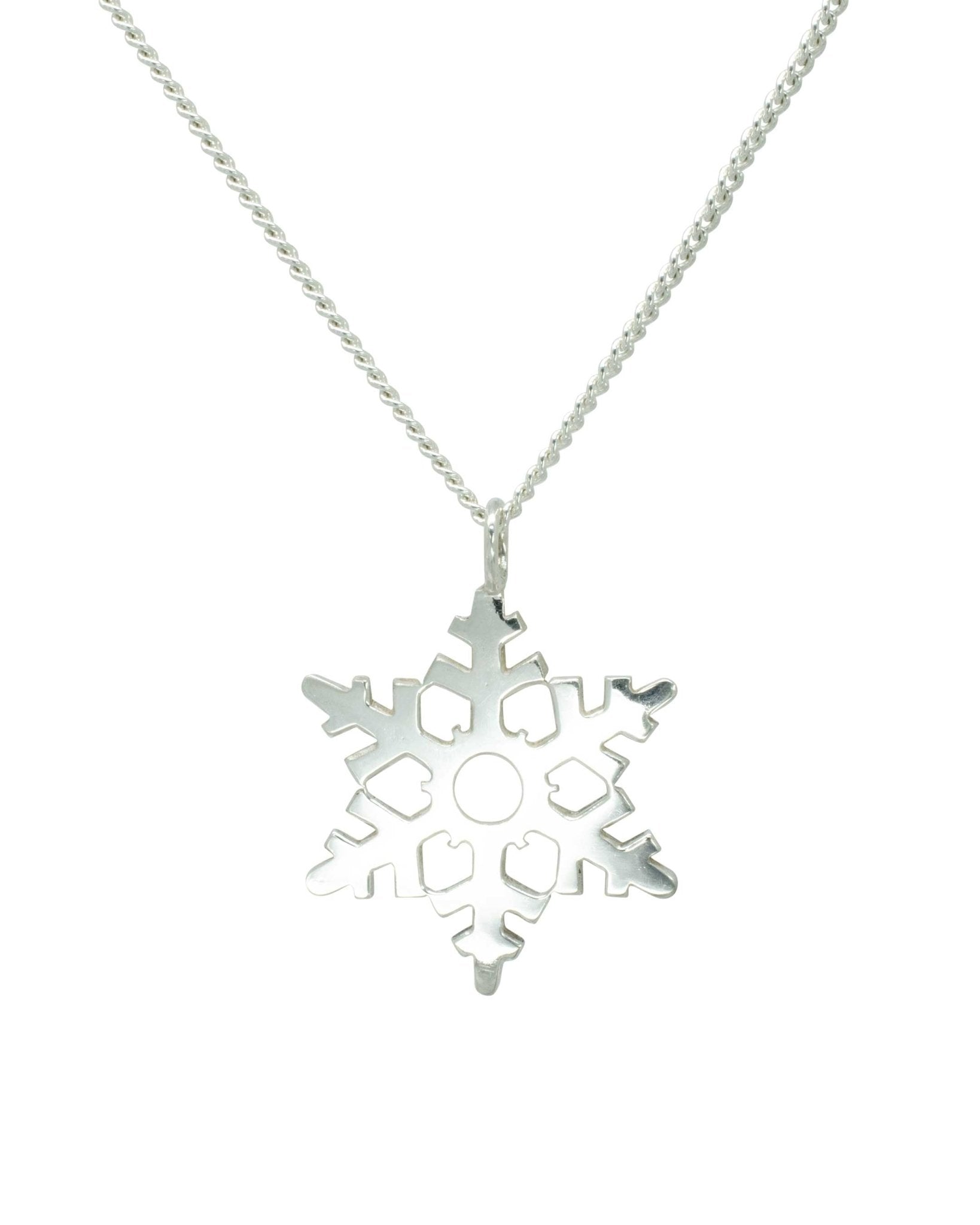 Christmas Snowflake Silver Pendant Pendant Pruden and Smith