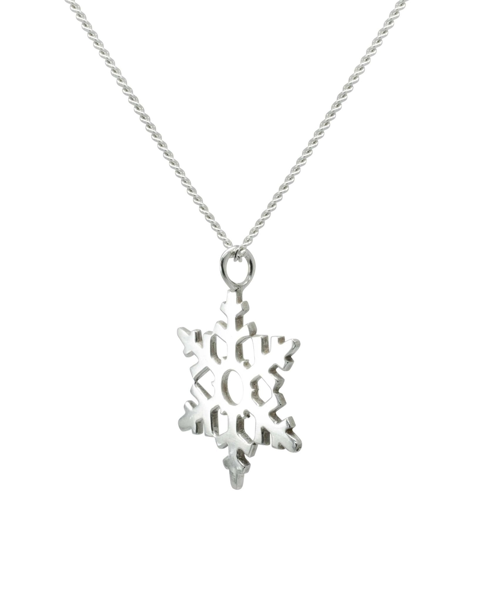 Christmas Snowflake Silver Pendant Pendant Pruden and Smith