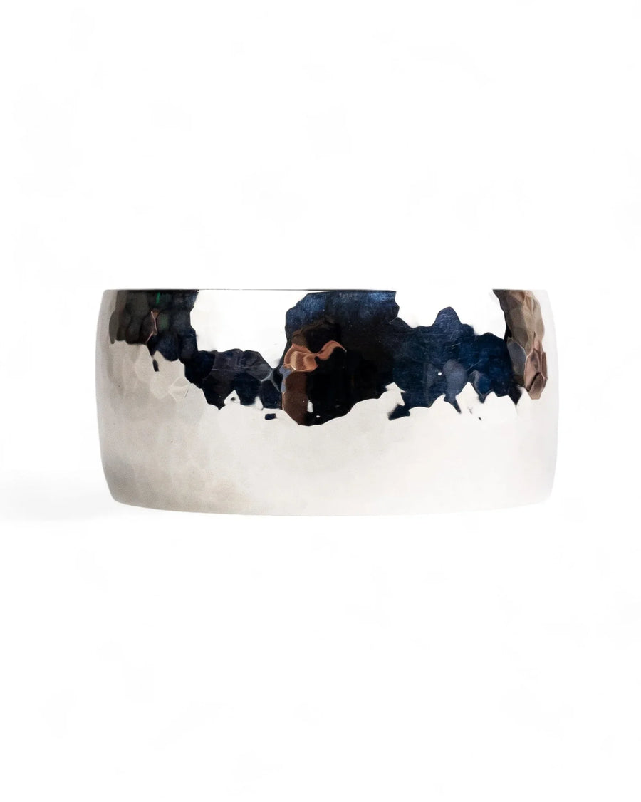 Hammered Convex Silver Cuff Bangles Bangle Pruden and Smith