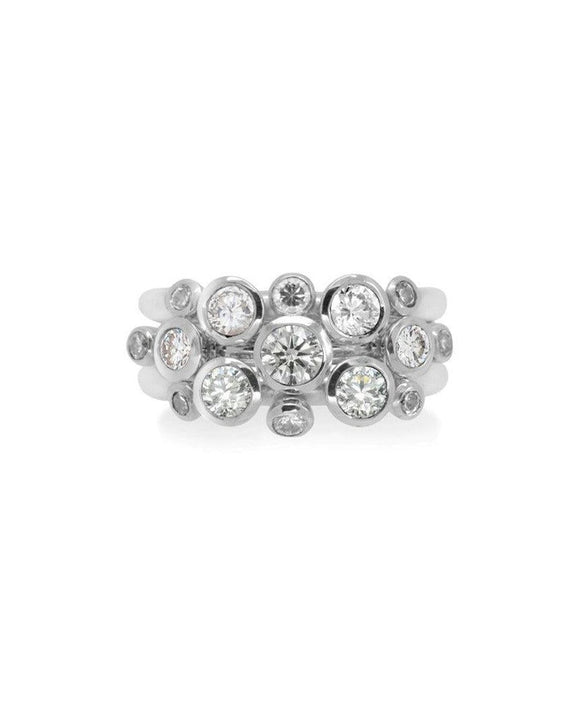 Classic Diamond Stacking Ring Set Ring Pruden and Smith Platinum