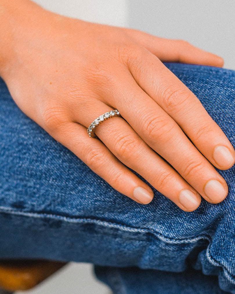 Claw Set Full Eternity Ring (2ct) Ring Pruden and Smith