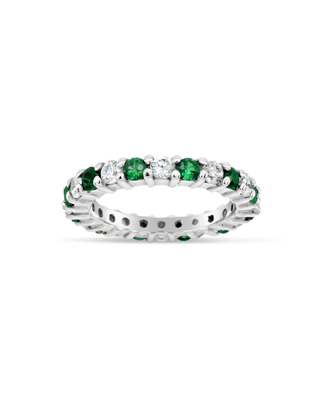 Claw Set Gemstone Full Eternity Ring Ring Pruden and Smith