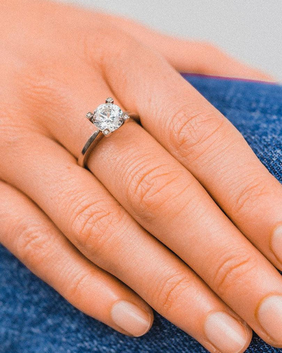 Claw Set Round Brilliant Diamond Engagement Ring (2.5ct) Ring Pruden and Smith