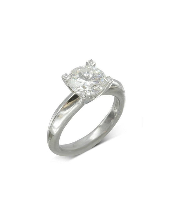 Claw Set Round Brilliant Diamond Engagement Ring (2.5ct) Ring Pruden and Smith