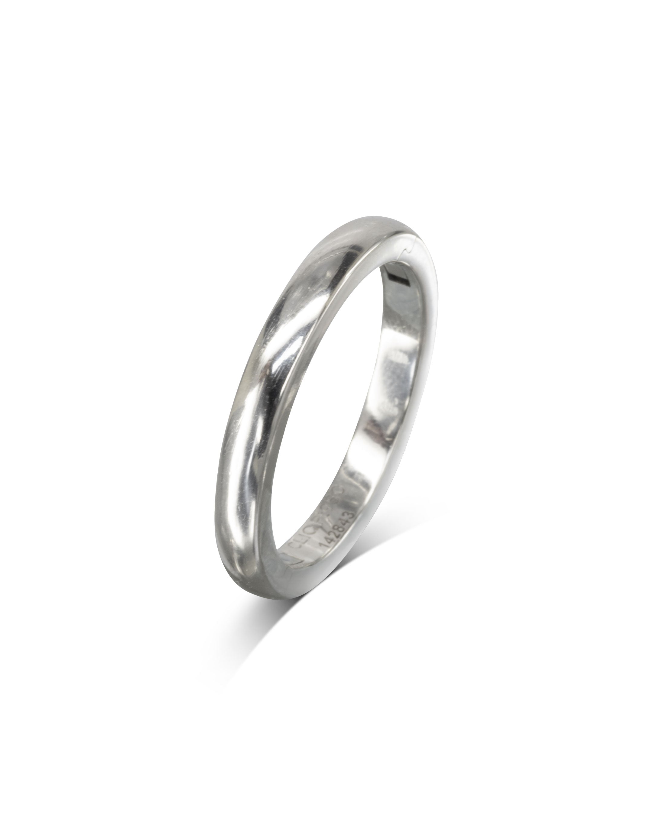 Hinged Wedding Band Narrow Platinum Ring Pruden and Smith 