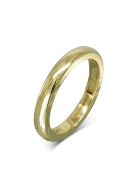 Cliq Hinged 3mm Gold Wedding Band Ring Pruden and Smith   