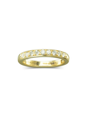 Gold Diamond Pave Set Cliq 40% Eternity Ring Ring Pruden and Smith   