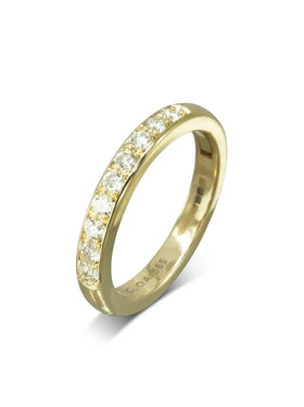 Diamond Pave Set Cliq Half Eternity Ring Ring Pruden and Smith   