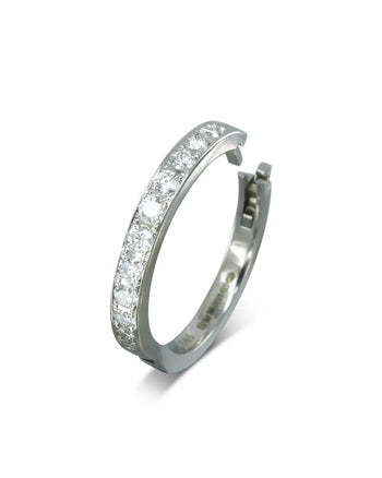 Pavé Diamond Hinged Half Eternity Ring Ring Pruden and Smith   