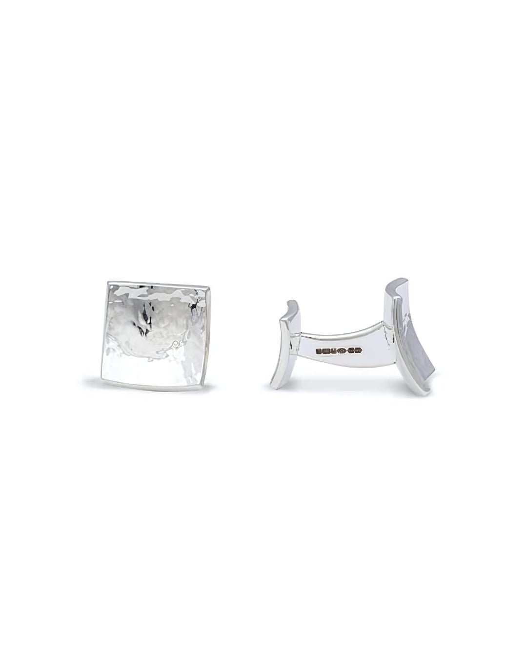 Concave Silver Cufflinks (Square) Cufflink Pruden and Smith