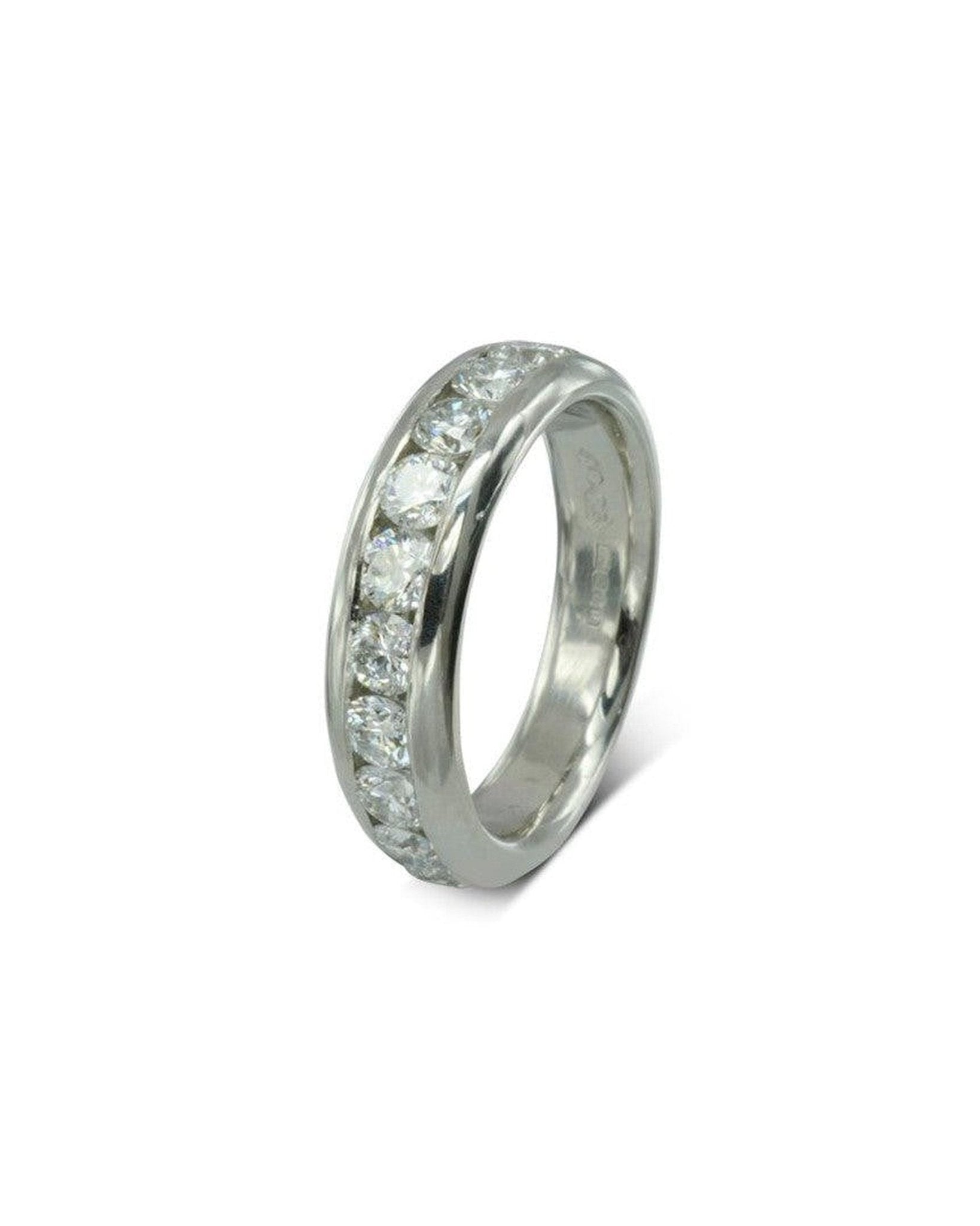 Court Round Brilliant Cut Diamond Full Eternity Ring (2ct) Ring Pruden and Smith Platinum