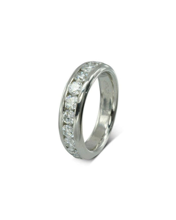 Court Round Brilliant Cut Diamond Full Eternity Ring (2ct) Ring Pruden and Smith Platinum