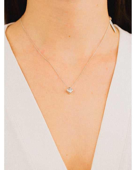 Cube Aquamarine Pendant Pendant Pruden and Smith