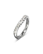 Scalloped Diamond Shaped Wedding Band Ring Pruden and Smith   