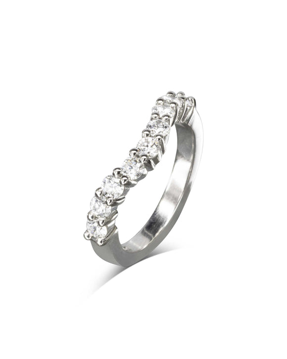 Wedding Ring Curved to Fit Ring Pruden and Smith