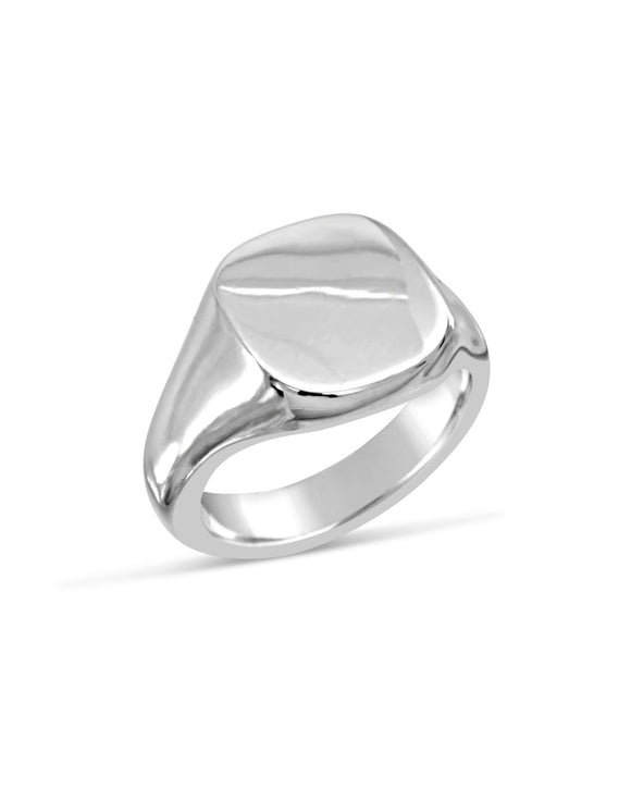 Cushion Signet Ring Ring Pruden and Smith Silver 11x9mm