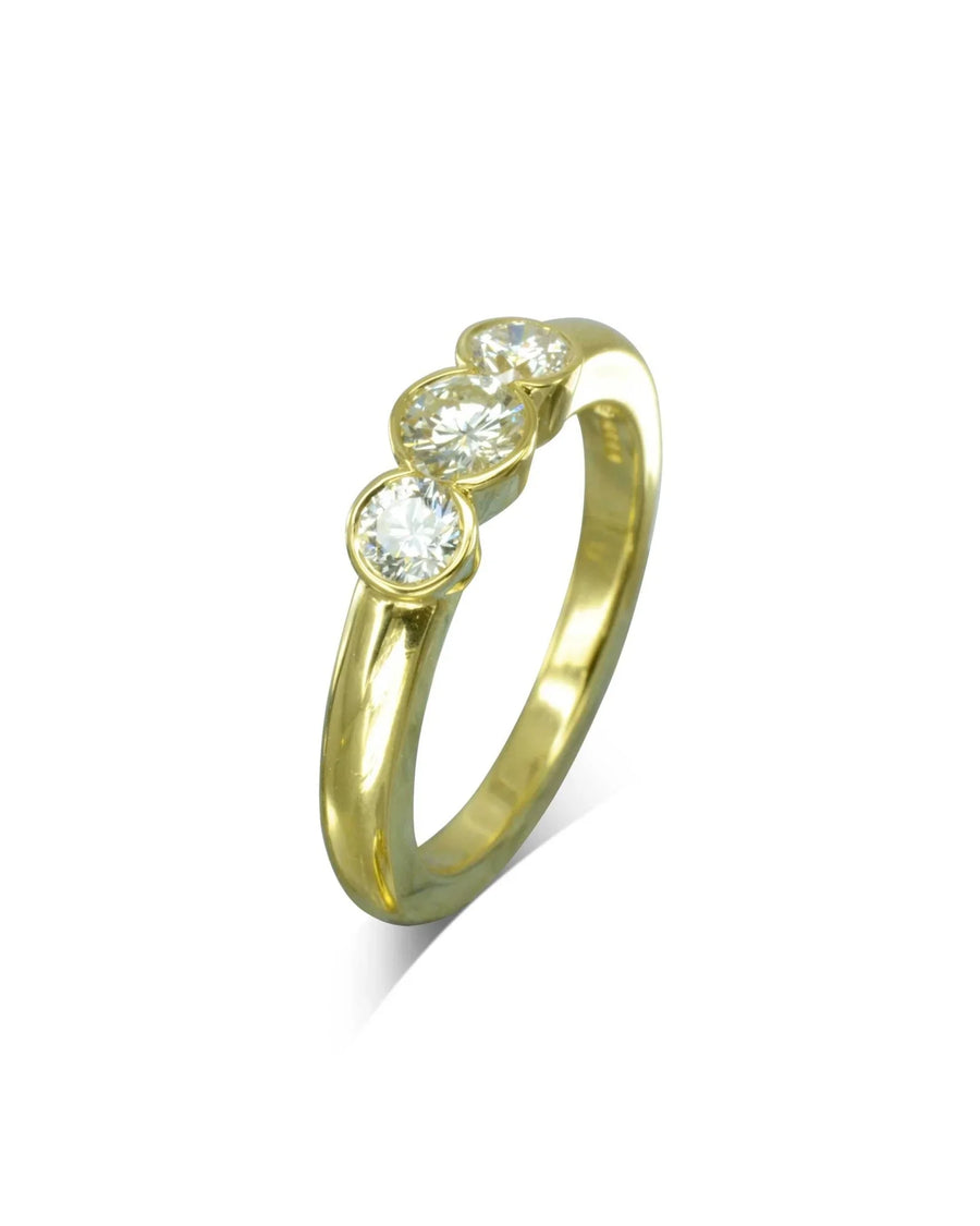 Dainty Gold Trilogy Diamond Ring Ring Pruden and Smith
