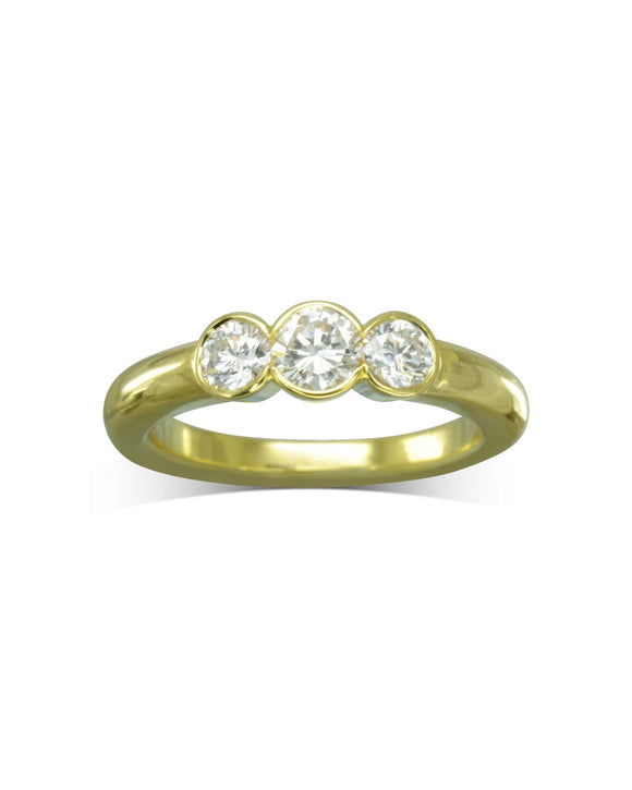 Dainty Gold Trilogy Diamond Ring Ring Pruden and Smith