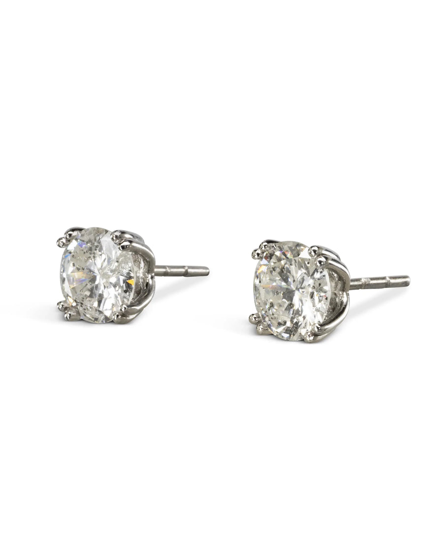 Lab Grown Diamond Double Claw Stud Earrings Pruden and Smith
