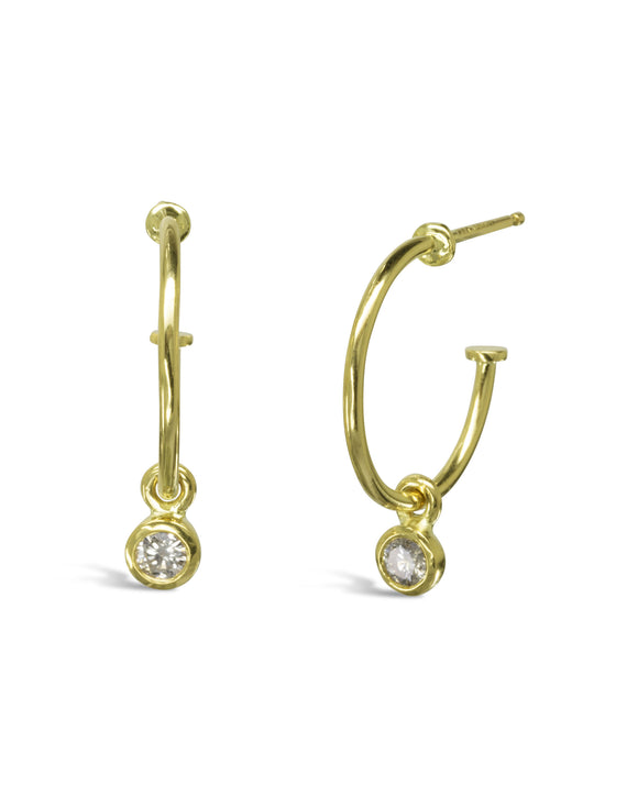 Unusual Diamond Hoop Earrings - Pruden and Smith