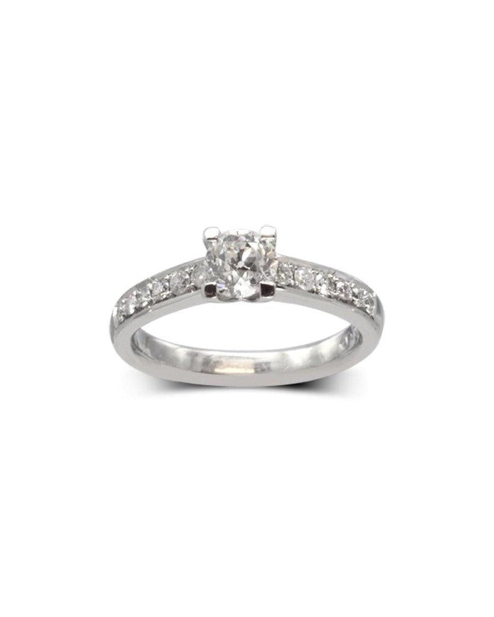 Diamond Shoulder Engagement Ring Ring Pruden and Smith