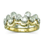 Water Bubbles Diamond Eternity Ring with Yellow Gold Shaped Band Ring Pruden and Smith   