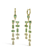 Bespoke Wedding Gold Emerald Mobile Earrings Earring Pruden and Smith   