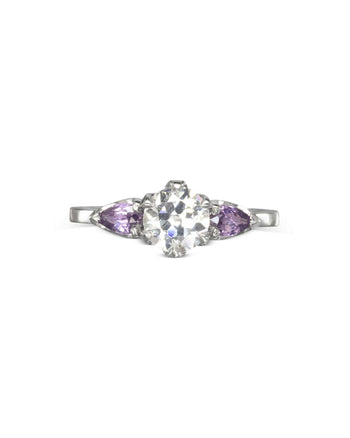 Purple Sapphire and Diamond Trilogy Ring Ring Pruden and Smith   