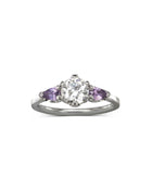 Purple Sapphire and Diamond Trilogy Ring Ring Pruden and Smith   
