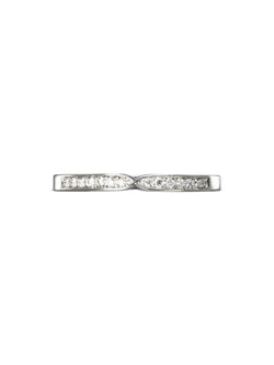 Dainty Twist Pavé Set Diamond Platinum Ring - 2mm Ring Pruden and Smith   
