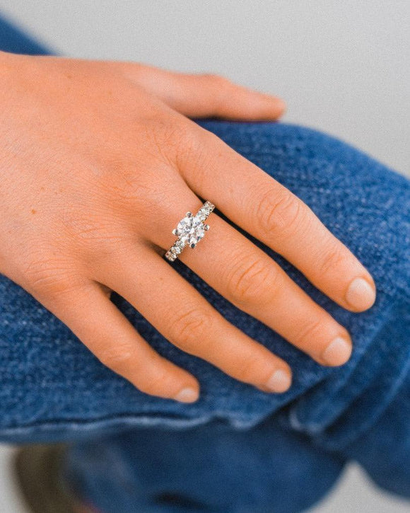 Fishtail Set Engagement Ring Ring Pruden and Smith