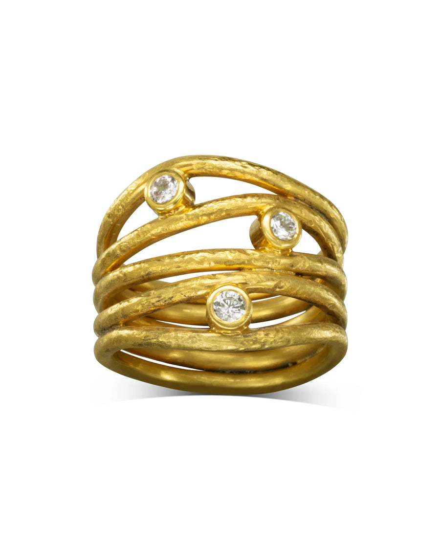 Five Strand Gemstone Dress Ring Ring Pruden and Smith