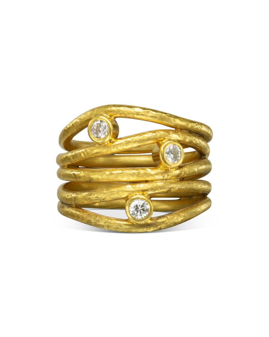 Five Strand Gemstone Dress Ring Ring Pruden and Smith