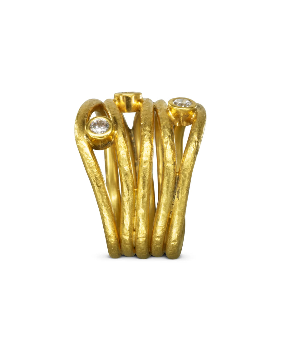 Five Strand Gemstone Dress Ring Ring Pruden and Smith