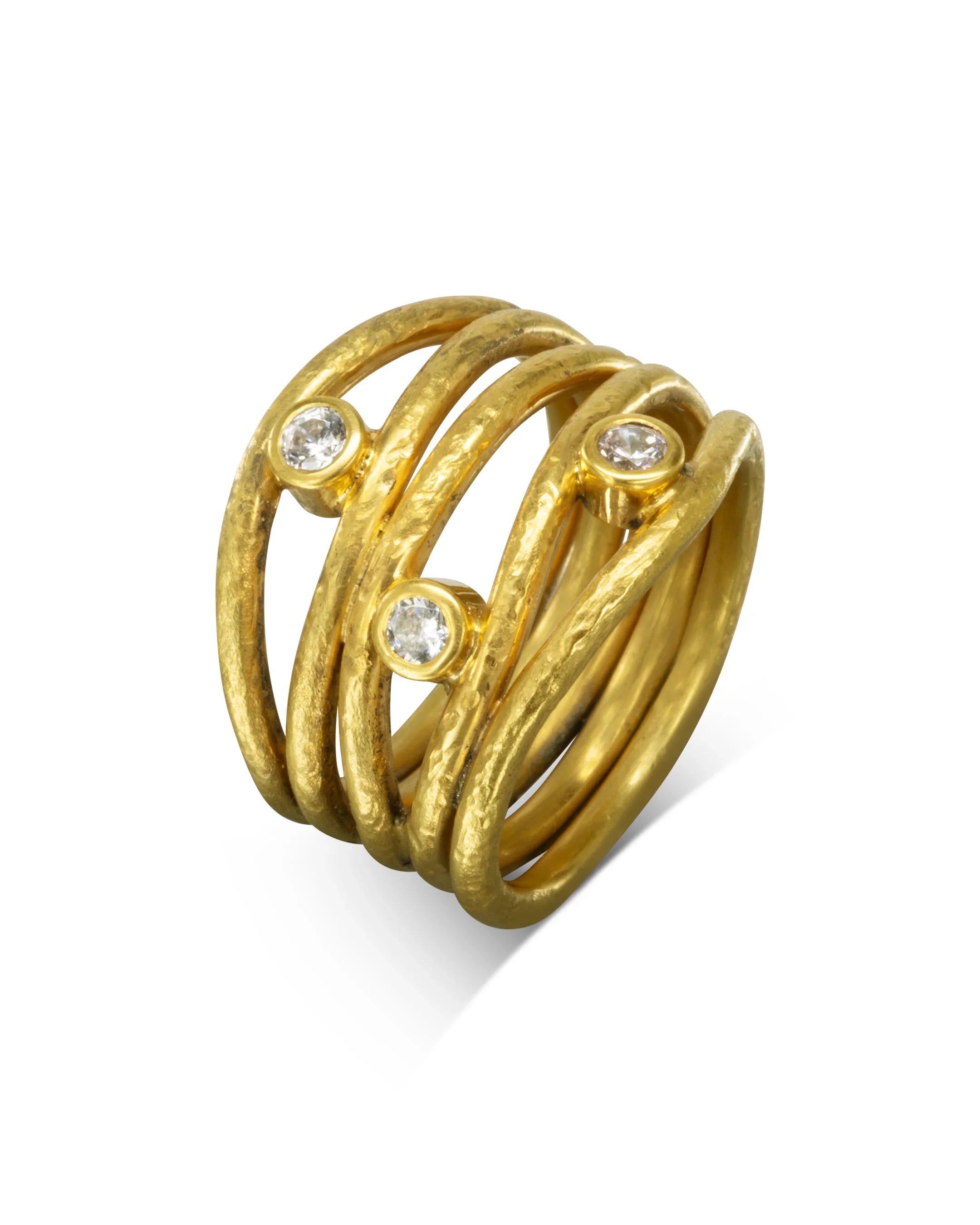 Five Strand Gemstone Dress Ring Ring Pruden and Smith