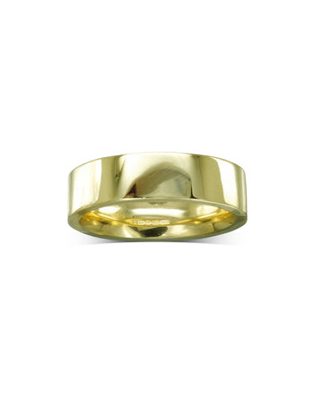 Flat Wedding Rings Ring Pruden and Smith 6mm 18ct Yellow Gold 