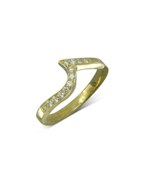 Flat Twist 18ct Yellow Gold Fitted Wedding Ring Ring Pruden and Smith