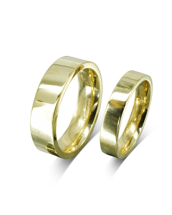 Flat Wedding Rings Ring Pruden and Smith