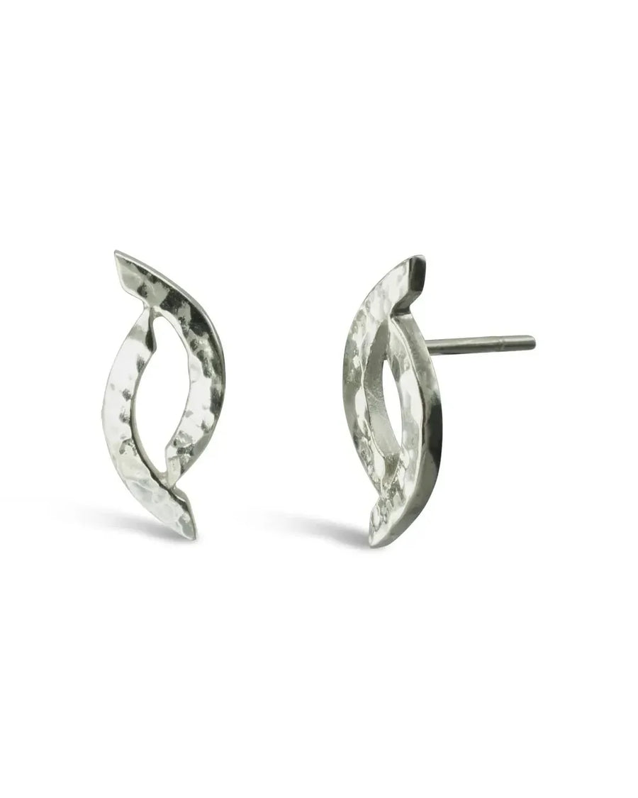 Forged 9ct Gold Stud Earrings (Small) Earrings Pruden and Smith 9ct White Gold