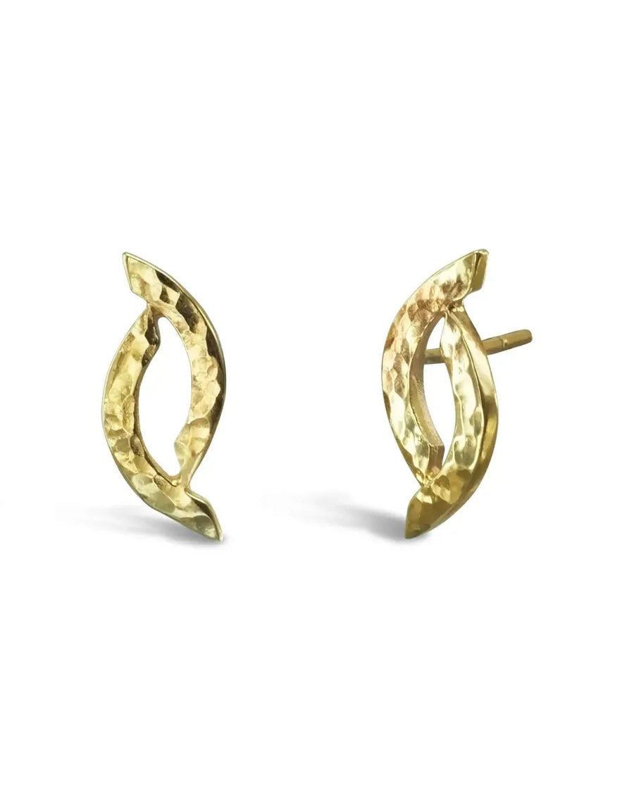 Forged 9ct Gold Stud Earrings (Small) Earrings Pruden and Smith 9ct Yellow Gold