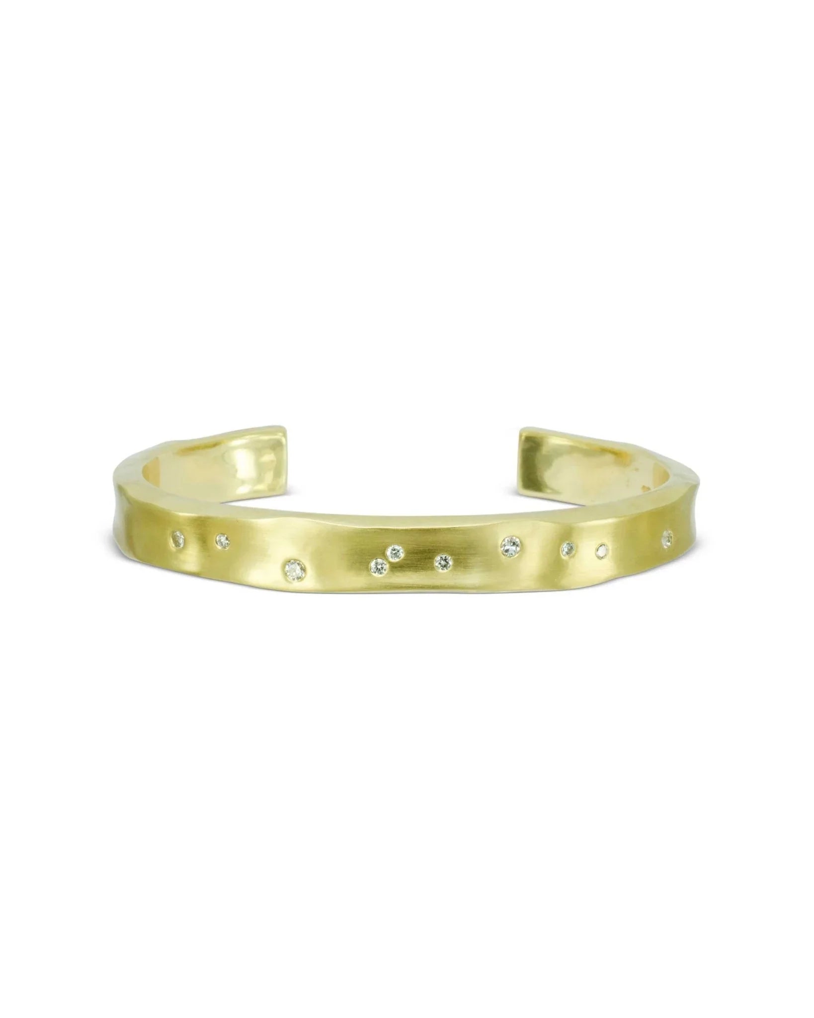 Forged Gold Diamond Cuff Bangle Bangle Pruden and Smith