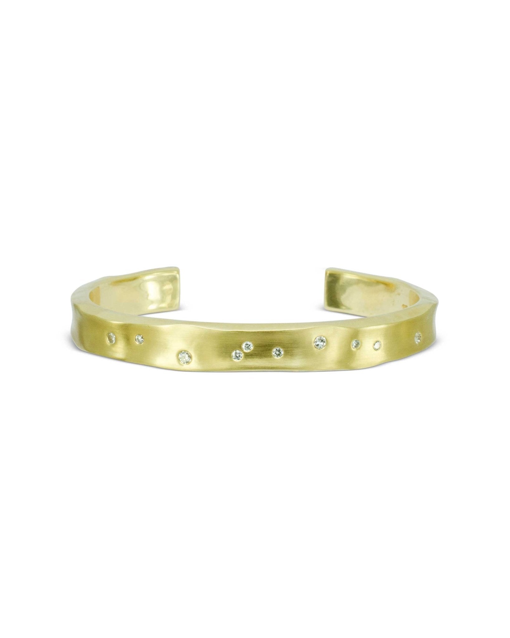 Forged Gold Diamond Cuff Bangle Bangle Pruden and Smith