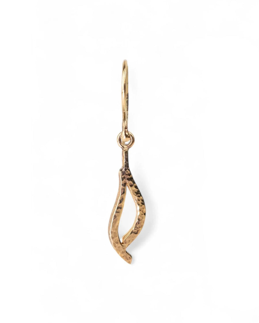 Forged 9ct Yellow Gold Drop Earrings (Small) Earrings Pruden and Smith
