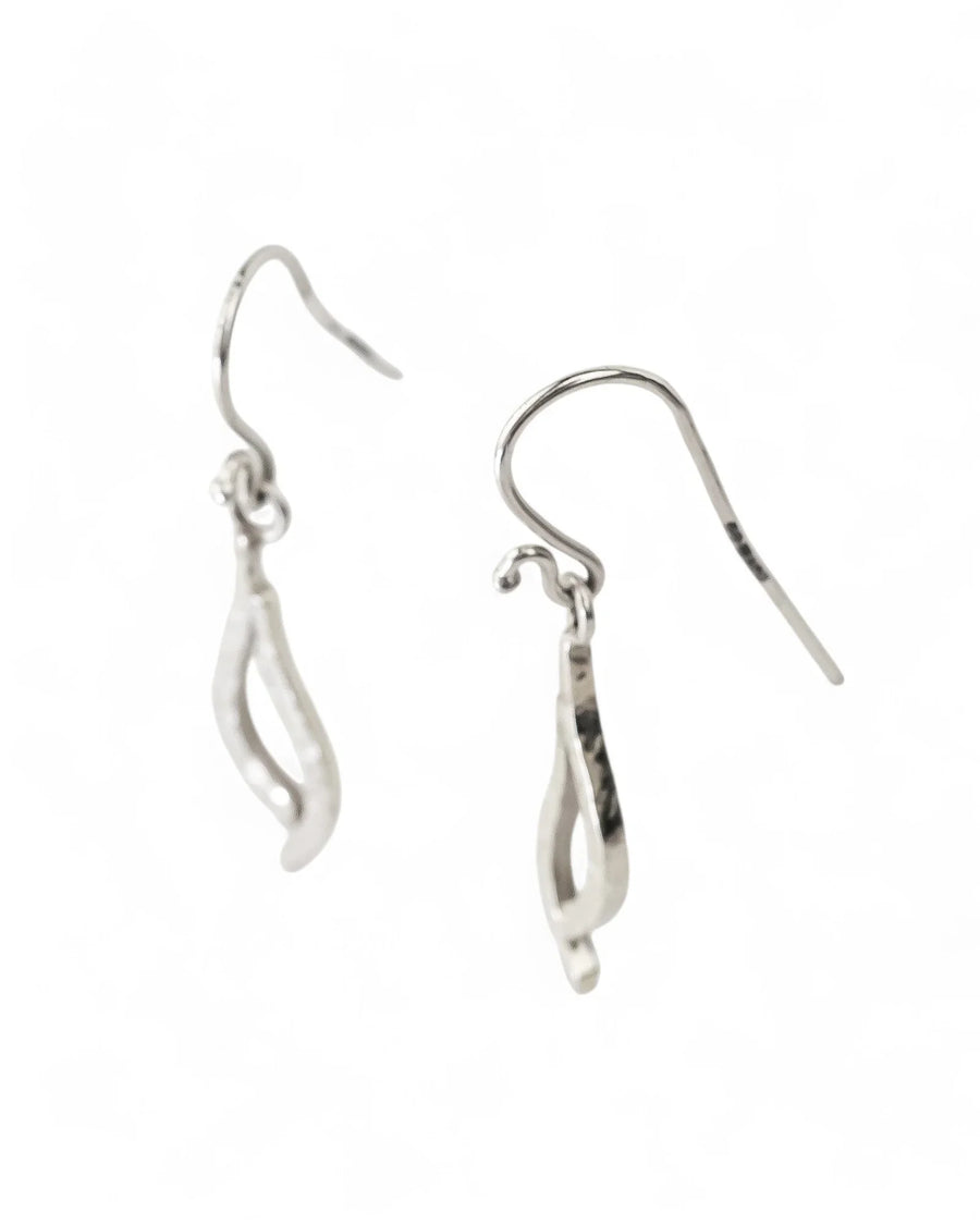 Forged Inverse Silver Drop Earrings Earrings Pruden and Smith
