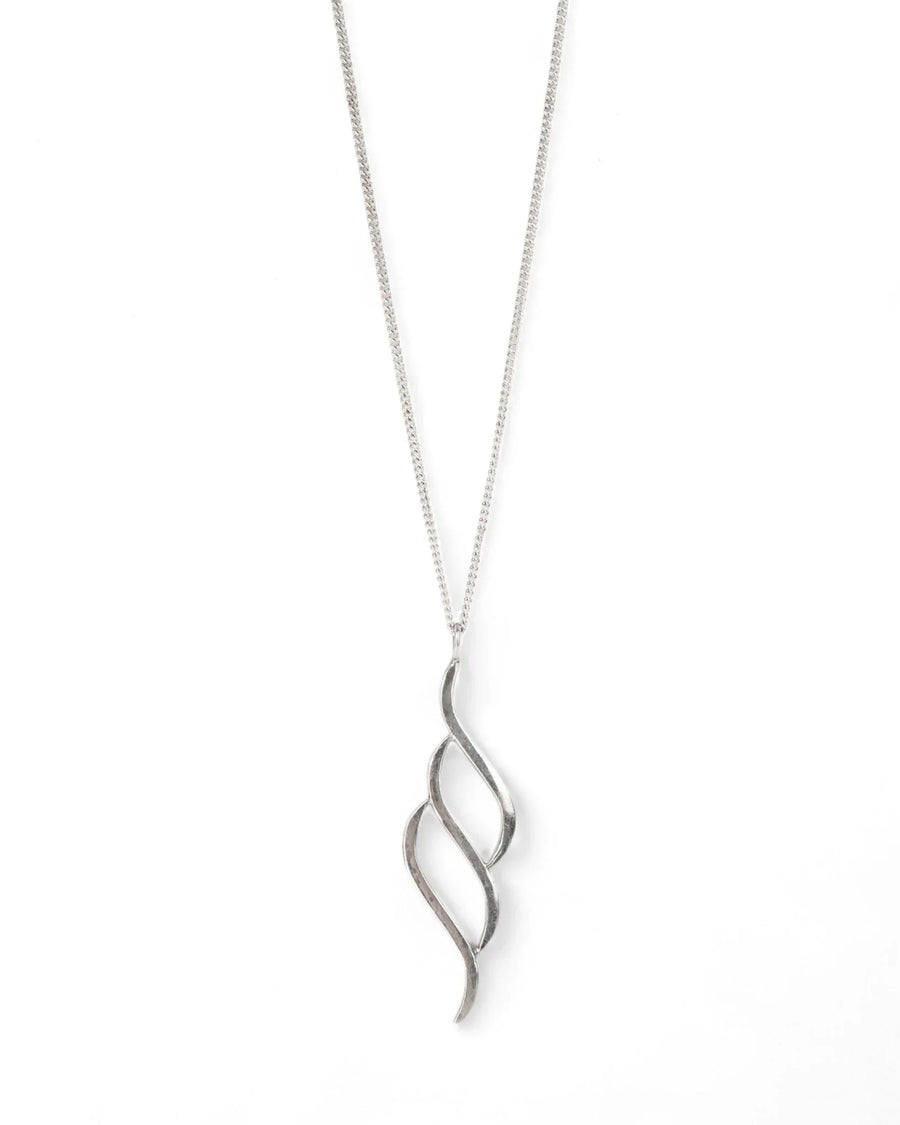 Forged Inwards Triple Silver Pendant Pendant Pruden and Smith