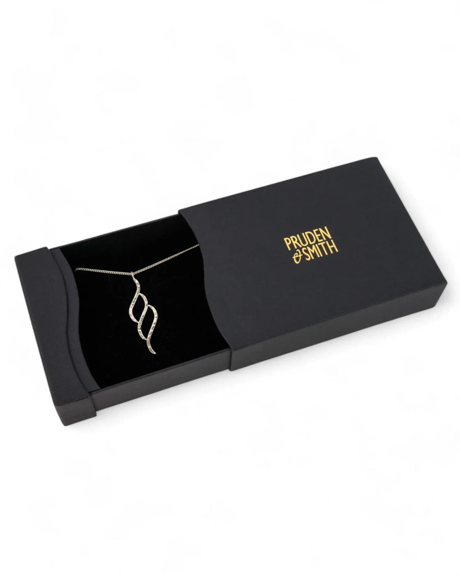 Forged Inwards Triple Silver Pendant Pendant Pruden and Smith