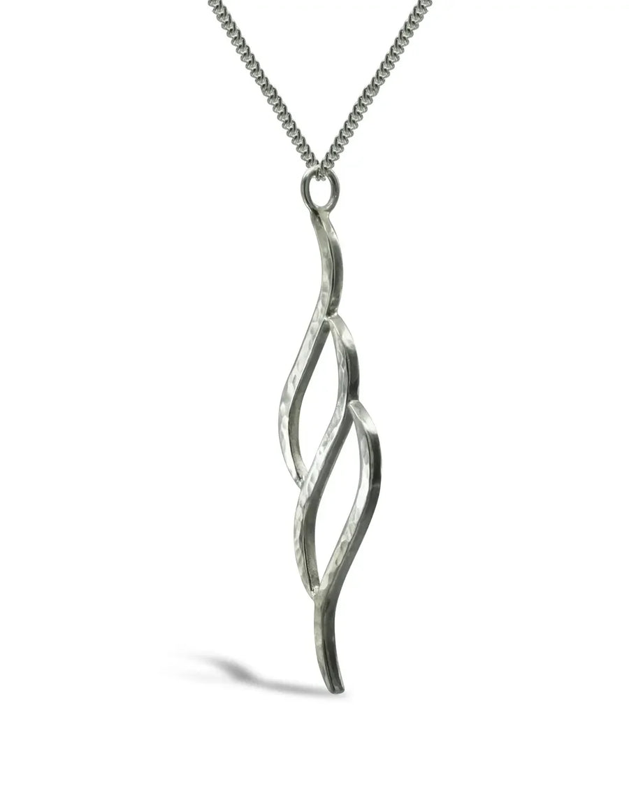 Forged Inwards Triple Silver Pendant Pendant Pruden and Smith
