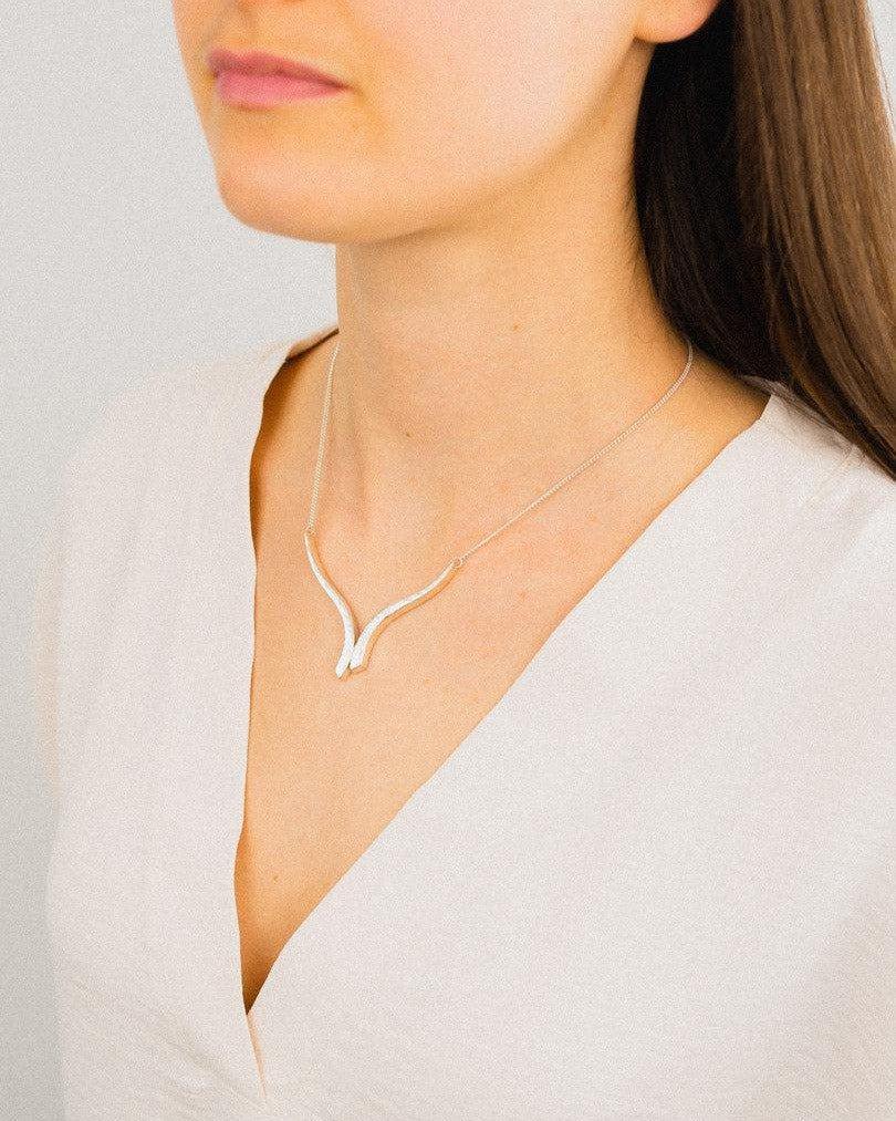 Forged Outwards Solid 9ct Gold Pendant Pendant Pruden and Smith